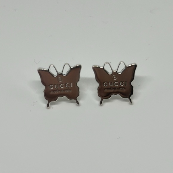 Gucci 925 silver butterfly earrings authentic - Picture 4 of 11